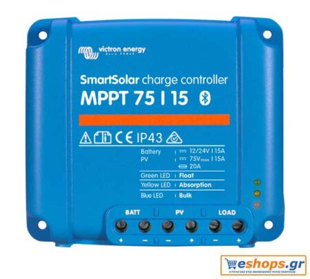 Victron SmartSolar MPPT 75/15 - 15A Ρυθμιστής Φόρτισης Φωτοβολταικών - Ρυθμιστές MPPT Victron eshops.gr