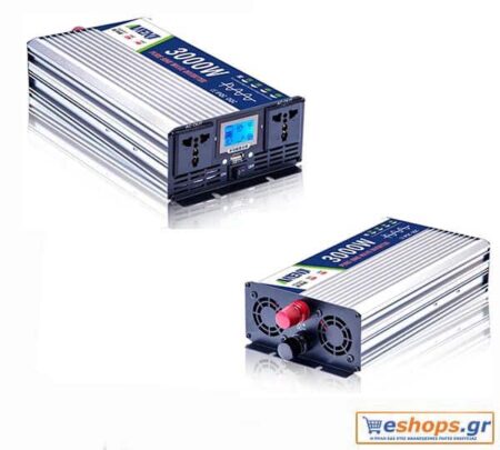 3000 watt / 24V Ινβερτερ καθαρού ημιτόνου-ANEJ1 3000 WATT/ 24v Inverter με ψηφιακή οθόνη Off-Grid Inverters eshops.gr
